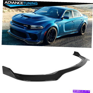 CO GAp[c tBbg20-22_bW[dw/Ch{fBCRV1yCgOXubNtgop[bv Fits 20-22 Dodge Charger W/Widebody IKON V1 Painted Gloss Black Front Bumper Lip