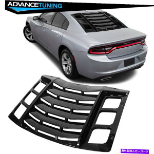 CO GAp[c tBbg11-22_bW[dIKONOXubNAEBhE[o[Jo[TVF[h3PCS Fits 11-22 Dodge Charger IKON Gloss Black Rear Window Louver Cover Sunshade 3PCS