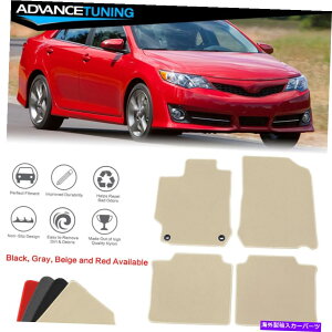 CO GAp[c 12-17g^JI[gtA}bgCi[tgAiCx[WJ[ybg4PC Fits 12-17 Toyota Camry Auto Floor Mats Liner Front Rear Nylon Beige Carpets 4PC