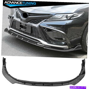 CO GAp[c 21-22g^JSE 3PCStgop[bv{fBLbgOXubNPP Fits 21-22 Toyota Camry SE 3PCS Front Bumper Lip Bodykit Gloss Black PP