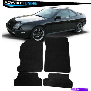 CO GAp[c tBbg97-01v[h2DRubNiCtgAJ[tA}bg4PC Fits 97-01 Prelude 2Dr Black Nylon Front & Rear Car Floor Mats 4Pc