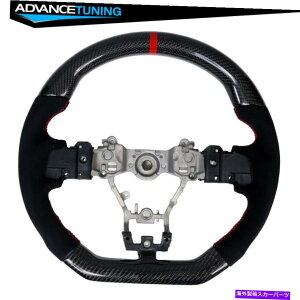 CO GAp[c tBbg15-21XoWRXSTIXeAOzC[CFAJ^bhXeb`bhC Fits 15-21 Subaru WRX & STI Steering Wheel CF&Alcantara&Red Stitching&Red Line