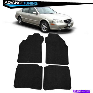 CO GAp[c tBbg00-02YőubNiCtgAJ[tA}bgJ[ybg4PCS Fits 00-02 Nissan Maxima Black Nylon Front & Rear Car Floor Mats Carpet 4Pcs