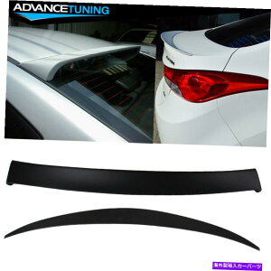 �C�O�� �G�A���p�[�c �t�B�b�g10-15�q�����_�C�G�����g��4DR OE�X�^�C���g�����N +���[�t�l�^�o�����h������ Fits 10-15 Hyundai Elantra 4Dr OE Style Trunk + Roof Spoiler Unpainted ABS