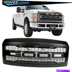 CO GAp[c K08-10 FORD F250 F350 RX^C}bgubNtgt[hAbp[Ow/ Fits 08-10 Ford F250 F350 R Style Matte Black Front Hood Upper Grille W/ Letters