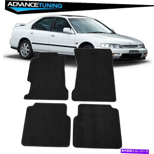 CO GAp[c tBbg94-97AR[h2DR 4DR 5DRubNiCtgAJ[tA}bg4PCS Fits 94-97 Accord 2Dr 4Dr 5Dr Black Nylon Front & Rear Car Floor Mats 4Pcs