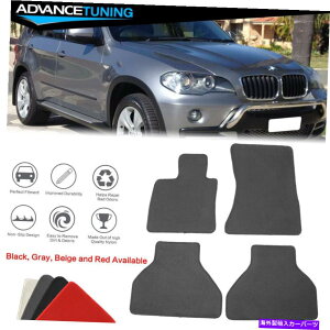 CO GAp[c K07-12 BMW E70 x5Ԃ̃tA}bgCi[tgAiCO[J[ybg4PCS Fits 07-12 BMW E70 X5 Car Floor Mats Liner Front & Rear Nylon Grey Carpet 4PCS