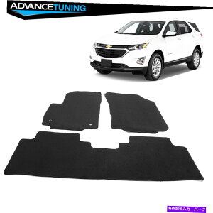 CO GAp[c 18-20V{[equinoxtA}bgJ[ybgtgA3pcsubN|GXe Fits 18-20 Chevy Equinox Floor Mats Carpet Front & Rear 3PCS Black Polyester