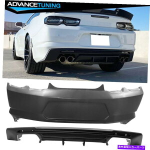 CO GAp[c 19-22J}OEX^CAop[Jo[w/}bgubNfBt[U[ Fits 19-22 Camaro OE Style Rear Bumper Cover Replacement w/ Matte Black Diffuser