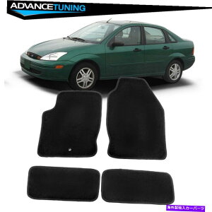 CO GAp[c tBbg00-07tH[JX3DR 4DR 5DRubNiCtgAJ[tA}bg4PCS Fits 00-07 Focus 3Dr 4Dr 5Dr Black Nylon Front & Rear Car Floor Mats 4Pcs