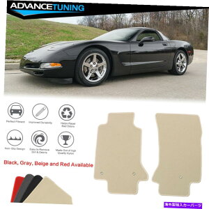 CO GAp[c tBbg97-04V{[RxbgJ[tA}bgCi[tgiCx[WJ[ybg2PC Fits 97-04 Chevrolet Corvette Car Floor Mats Liner Front Nylon Beige Carpet 2PC