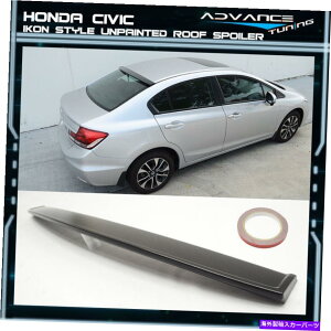 CO GAp[c tBbg06-15z_VrbN4DR 4DCRX^ChX|C[-ABSvX`bN Fits 06-15 Honda Civic 4Dr 4D IKON Style Unpainted Roof Spoiler - ABS Plastic