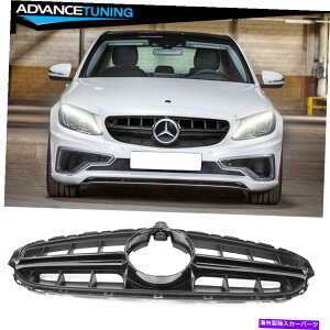 CO GAp[c tBbg15-18ZfXxcCNXAMGtgOK[hƃJz[ Fits 15-18 Mercedes-Benz C Class Vertical AMG Front Grille Guard & Camera Hole