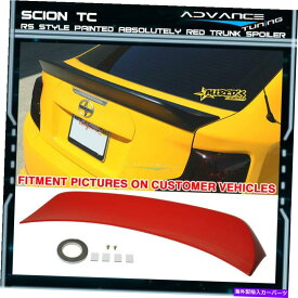 海外製 エアロパーツ 11-16サイオンTC RSスタイルOEMペイントカラー＃3P0絶対に赤いトランクスポイラー 11-16 Scion TC RS Style OEM Painted Color # 3P0 Absolutely Red Trunk Spoiler