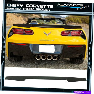 海外製 エアロパーツ フィット14-19シボレーコルベットC7ペイントマットブラックトランクネタバレ-ABS Fits 14-19 Chevrolet Corvette C7 Painted Matte Black Trunk Spoiler - ABS