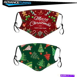 CO GAp[c l̂߂̃tFCX}XNȂ̃NX}XIȃ}EX}XNtB^[|Pbgt Face Mask For Adults Cotton Christmas Decorative Mouth Mask with Filter Pocket