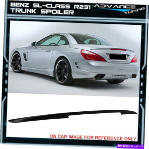 CO GAp[c tBbg13-20xcSLNXR231AgNX|C[DX^Ch-ABS Fits 13-20 Benz SL-Class R231 Rear Trunk Spoiler D Style Wing Unpainted - ABS