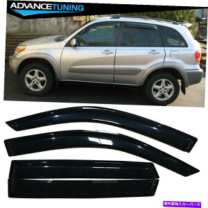 CO GAp[c tBbg01-05g^RAV4XF̃ANoCU[TCK[h4PC Fit 01-05 Toyota RAV4 Slim Smoke Tinted Acrylic Window Visors Sun Rain Guard 4PC