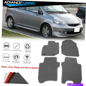CO GAp[c tBbg06-12z_tBbgZ_4DRtA}bgCi[tgAiCO[J[ybg4PCS Fits 06-12 Honda Fit Sedan 4DR Floor Mat Liner Front Rear Nylon Grey Carpet 4PCS