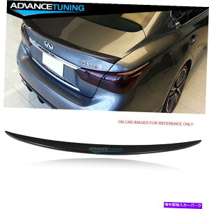 CO GAp[c tBbg14-22CtBjeBQ50Z_4hACRX^Ch̕؃gNX|C[ Fits 14-22 Infiniti Q50 Sedan 4-Door Ikon Style Unpainted ABS Trunk Spoiler