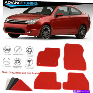 CO GAp[c tBbg11-15tH[htH[JXJ[I[gtA}bgCi[tgAiCbhJ[ybg4PC Fits 11-15 Ford Focus Car Auto Floor Mats Liner Front Rear Nylon Red Carpet 4PC
