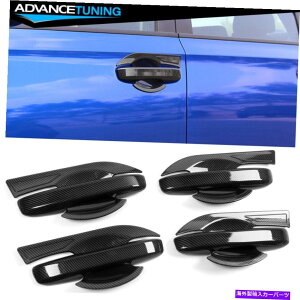 CO GAp[c 22-23z_VrbN4hAJ[{t@Co[vgABShAnh{EJo[ Fits 22-23 Honda Civic 4-Door Carbon Fiber Print ABS Door Handles & Bowl Covers
