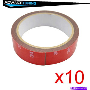 海外製 エアロパーツ 10xロールアクリルフォーム3m両面テープ強力な接着剤アタッチメント 10x Rolls Acrylic Foam 3M Double Sided Tape Strong Adhesive Attachment