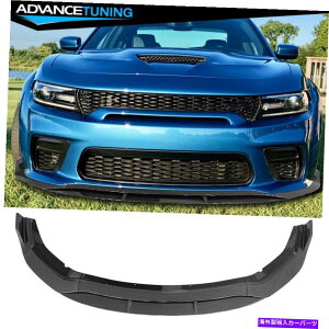 CO GAp[c 20-22[d탏Ch{fBCRV2tgop[bvX|C[J[{t@Co[vg Fits 20-22 Charger Widebody IKON V2 Front Bumper Lip Spoiler Carbon Fiber Print