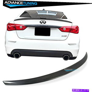 CO GAp[c tBbg14-22CtBjeBQ50Z_4DRCRX^CJ[{t@Co[CFgNX|C[EBO Fits 14-22 Infiniti Q50 Sedan 4Dr Ikon Style Carbon Fiber CF Trunk Spoiler Wing