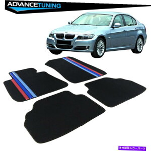 CO GAp[c tBbg06-11 E90 3V[Y4DtgAtH[ggtA}bgJ[ybgMJ[XgCv Fits 06-11 E90 3 Series 4D Front Rear OE fitment Floor Mat Carpet M Color Stripe