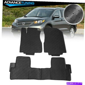 CO GAp[c 12-16z_CR-V CRVZ_OEubNebNXtgACeAtA}bg Fits 12-16 Honda CR-V CRV Sedan OE Black Latex Front & Rear Interior Floor Mats