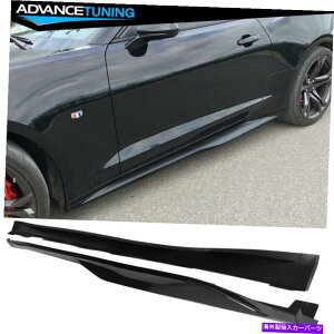 CO GAp[c 16-22V{[J}ZL1X^C̃TChXJ[gPPJ[{t@Co[vg Fits 16-22 Chevy Camaro ZL1 Style Side Skirts PP Carbon Fiber Print