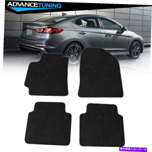 CO GAp[c tBbg17-18q_CGGZ_tA}bgJ[ybgtgAubNiC Fits 17-18 Hyundai Elantra Sedan Floor Mats Carpets Front & Rear Black Nylon