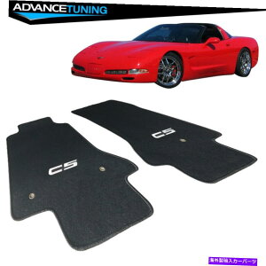 CO GAp[c tBbg97-04V{[Rxbg2DR C5SubNiCtA}bgJ[ybg2PC Fits 97-04 Chevy Corvette 2Dr C5 Logo Black Nylon Floor Mats Carpet 2PC