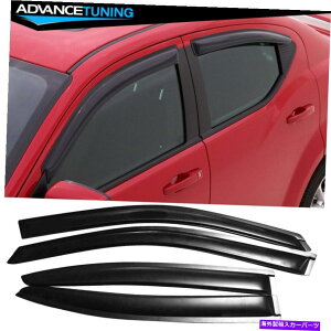 海外製 エアロパーツ フィット08-14ダッジアベンジャーアクリルウィンドウバイザーレインサンガード4pc Fits 08-14 Dodge Avenger Acrylic Window Visors Rain Sun Guard 4Pc