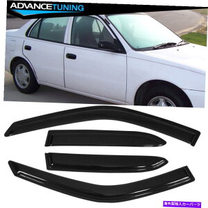 CO GAp[c 98-02g^J[XANEBhEoCU[CTK[hftN^[4PC Fits 98-02 Toyota Corolla Slim Acrylic Window Visor Rain Sun Guard Deflector 4PC