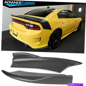 CO GAp[c tBbg15-22_bW`[W[V2X^CAfBt[U[TChGvyA}bgubN-PP Fits 15-22 Dodge Charger V2 Style Rear Diffuser Side Apron Pair Matte Black- PP