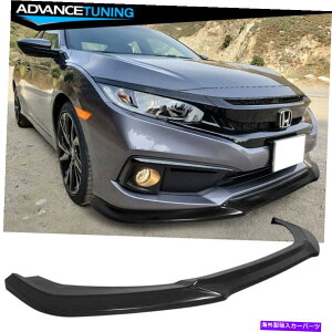 CO GAp[c tBbg19-21z_VrbNGTX^Ctgop[bvXvb^[-PU Fits 19-21 Honda Civic GT Style Front Bumper Lip Splitter - PU