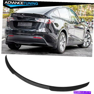 CO GAp[c 20-22eXfYAgNX|C[bvCRX^CABS-}bgubN Fits 20-22 Tesla Model Y Rear Trunk Spoiler Lip IKON Style ABS - Matte Black