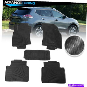 CO GAp[c tBbg14-20Y[Owr[f[eB4DRebNXtA}bgtgƃAtZbg Fits 14-20 Nissan Rogue Heavy Duty 4Dr Latex Floor Mats Front & Rear Full Set