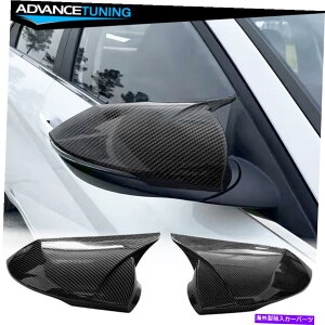 CO GAp[c tBbg21-23q_CGg4DRJ[{t@Co[vgABSAr[~[Jo[Lbv Fits 21-23 Hyundai Elantra 4DR Carbon Fiber Print ABS Rear View Mirror Cover Cap