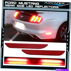 CO GAp[c 15-17̃tH[h}X^OATCh}[J[LEDtN^[yAڌ For 15-17 Ford Mustang Rear Side Marker LED Reflectors Pairs Direct Replacement