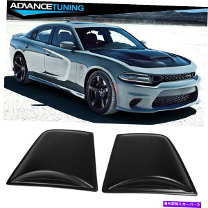 CO GAp[c tBbg11-22_bW`[W[V4X^CXN[vTCh[o[Jo[}bgubNpp Fits 11-22 Dodge Charger V4 Style Window Scoop Side Louver Cover Matte Black PP