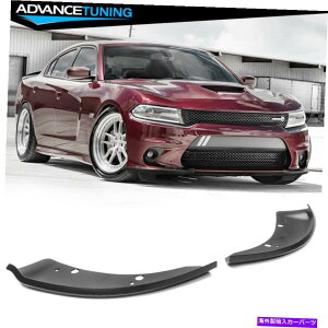 CO GAp[c tBbg15-22_bW[dSRTXLbgpbNtgbvXvb^[veN^[}bgubN Fits 15-22 Dodge Charger SRT Scat Pack Front Lip Splitter Protector Matte Black