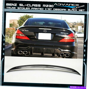 CO GAp[c 03-11xcSL R230gNl^ooemhF197IuVfBAubNbg 03-11 Benz SL R230 Trunk Spoiler OEM Painted Color # 197 Obsidian Black Met