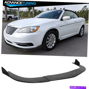 CO GAp[c 11-14NCX[200CR3PCSX^Ctgop[bv[[Xvb^[PU Fits 11-14 Chrysler 200 IKON 3PCS Style Front Bumper Lip Lower Splitter PU