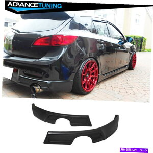 CO GAp[c tBbg09-11}c_3 kX^CAop[bvXvb^[oXyA - hĂȂPU Fits 09-11 Mazda 3 K Style Rear Bumper Lip Splitter Valance Pair - Unpainted PU