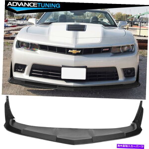 CO GAp[c tBbg14-15V{[J}SStgop[bv+EBObg1leX^ChPU Fits 14-15 Chevrolet Camaro SS Front Bumper Lip+Winglets 1LE Style Unpainted PU