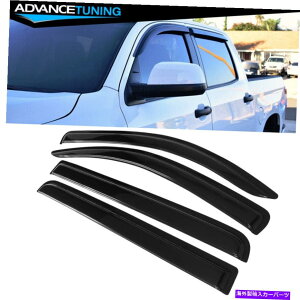 CO GAp[c K07-21g^chN[}bNXLuANEBhEoCU[TCK[h4PCS Fits 07-21 Toyota Tundra Crewmax Cab Acrylic Window Visors Sun Rain Guard 4PCS