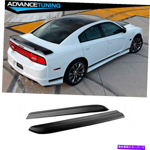 CO GAp[c 12-14_bW[d탊Aop[bvGv}bgubN2pc -pp Fits 12-14 Dodge Charger Rear Bumper Lip Aprons Matte Black 2PC - PP